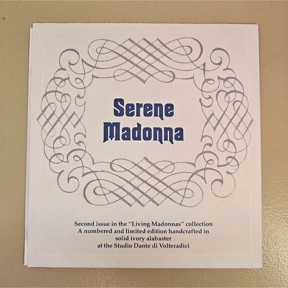 NEW IN BOX: Madonna Serena Volteradici Plate 1979 - Woman Holding a Child - 3D - Picture 4 of 7